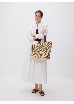 Reserved - Słomkowa torebka shopper - wielobarwny ze sklepu Reserved w kategorii Torebki damskie - zdjęcie 183763164