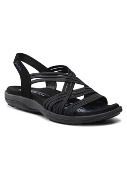 Sandały Skechers Simply Stretch 163023/BLK Czarny ze sklepu eobuwie.pl w kategorii Sandały damskie - zdjęcie 183764392