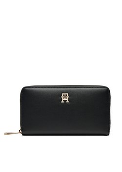Tommy Hilfiger Duży Portfel Damski AW0AW16581 Czarny ze sklepu MODIVO w kategorii Portfele damskie - zdjęcie 183764924