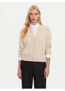 Tommy Hilfiger Kardigan UW0UW05520 Beżowy Regular Fit ze sklepu MODIVO w kategorii Swetry damskie - zdjęcie 183765004