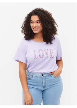 Zizzi T-Shirt V50224B Fioletowy Regular Fit ze sklepu MODIVO w kategorii Bluzki damskie - zdjęcie 183765040