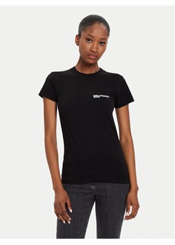 Karl Lagerfeld Jeans T-Shirt 241J1700 Czarny Slim Fit ze sklepu MODIVO w kategorii Bluzki damskie - zdjęcie 183765124