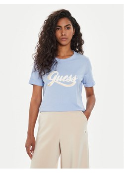 Guess T-Shirt W4YI09 JA914 Niebieski Regular Fit ze sklepu MODIVO w kategorii Bluzki damskie - zdjęcie 183765221