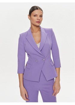 Elisabetta Franchi Marynarka GI-T61-41E2-V580 Fioletowy Regular Fit ze sklepu MODIVO w kategorii Marynarki damskie - zdjęcie 183765222