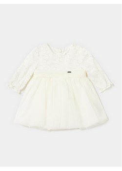 Mayoral Sukienka elegancka 2.855 Écru Regular Fit ze sklepu MODIVO w kategorii Ubranka do chrztu - zdjęcie 183765262
