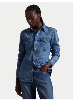 Polo Ralph Lauren Koszula jeansowa 211969402001 Granatowy Slim Fit ze sklepu MODIVO w kategorii Koszule damskie - zdjęcie 183765273