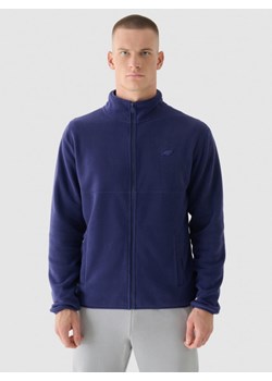 Męski polar rozpinany bez kaptura 4F 4FWMM00TFLEM316 - granatowy ze sklepu Sportstylestory.com w kategorii Bluzy męskie - zdjęcie 183768640