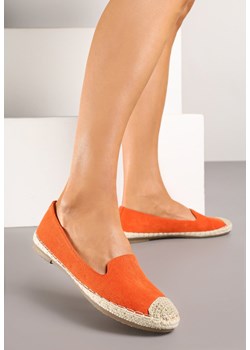 Pomarańczowe Espadryle Ozdobione Plecionką Tiaziane ze sklepu born2be.pl w kategorii Espadryle damskie - zdjęcie 183769760