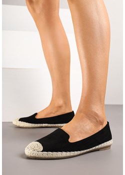 Czarne Espadryle Ozdobione Plecionką Tiaziane ze sklepu born2be.pl w kategorii Espadryle damskie - zdjęcie 183769784