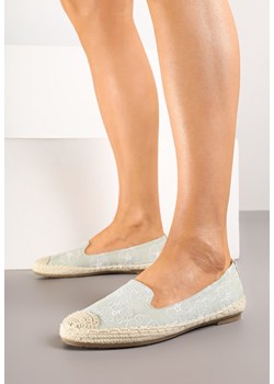 Jasnozielone Espadryle w Kwiaty z Plecionką Raloria ze sklepu born2be.pl w kategorii Espadryle damskie - zdjęcie 183769790