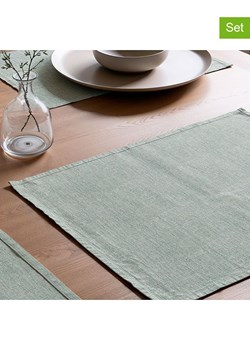 Mint Rugs Podkładki stołowe (2 szt.) &quot;Indra&quot; w kolorze miętowym - 50 x 40 cm ze sklepu Limango Polska w kategorii Podkładki na stół - zdjęcie 183770762