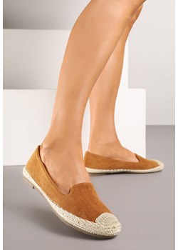 Jasnobrązowe Espadryle z Motywem Plecionki Ralomea ze sklepu renee.pl w kategorii Espadryle damskie - zdjęcie 183772564