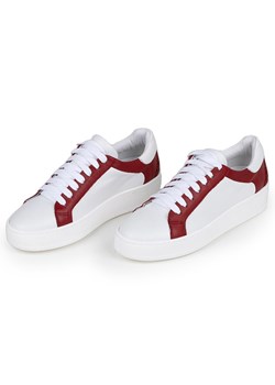 Anna Morellini Skórzane sneakersy "Antilina" w kolorze biało-czerwonym - id: 16651141 - marki Anna Morellini - 183772944 Anna Morellini Skórzane sneakersy "Antilina" w kolorze biało-czerwonym ze sklepu Limango Polska w kategorii Trampki damskie - zdjęcie 183772944