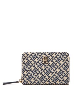 Duży Portfel Męski Tommy Hilfiger Th Jacquard Med Za AW0AW17479 Granatowy ze sklepu eobuwie.pl w kategorii Portfele damskie - zdjęcie 183775244