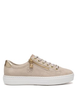 Sneakersy Rieker L59L1-60 Beżowy ze sklepu eobuwie.pl w kategorii Buty sportowe damskie - zdjęcie 183775263