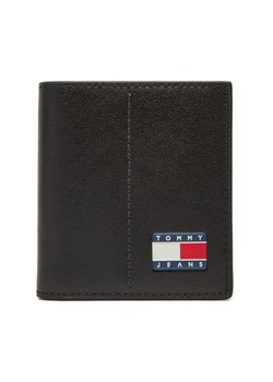 Duży Portfel Męski Tommy Jeans Tjm Heritage Leather Cc & Coin AM0AM13408 Czarny ze sklepu eobuwie.pl w kategorii Portfele męskie - zdjęcie 183775394
