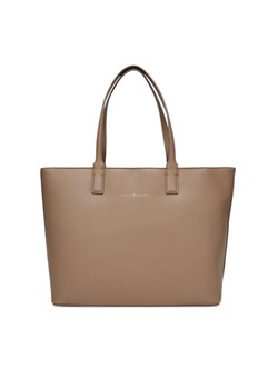 Torebka Tommy Hilfiger Th Logotape Tote AW0AW17449 Beżowy ze sklepu eobuwie.pl w kategorii Torby Shopper bag - zdjęcie 183775451