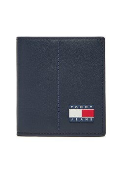 Duży Portfel Męski Tommy Jeans Tjm Heritage Leather Cc & Coin AM0AM13408 Granatowy ze sklepu eobuwie.pl w kategorii Portfele męskie - zdjęcie 183775682
