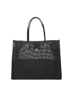 Torebka Tommy Hilfiger Th City Summer Tote Woven AW0AW17640 Czarny ze sklepu eobuwie.pl w kategorii Torby Shopper bag - zdjęcie 183775690