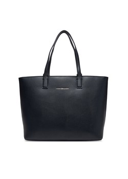 Tommy Hilfiger Torebka Th Logotape Tote AW0AW17449 Granatowy ze sklepu MODIVO w kategorii Torby Shopper bag - zdjęcie 183778443