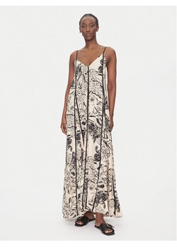 Maaji Sukienka letnia Sepia Fiori Lily PT1930CLD001 Beżowy Relaxed Fit ze sklepu MODIVO w kategorii Sukienki - zdjęcie 183778462