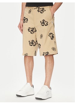 HUGO Szorty materiałowe Damo242 50542159 Beżowy Baggy Fit ze sklepu MODIVO w kategorii Spodenki męskie - zdjęcie 183778724