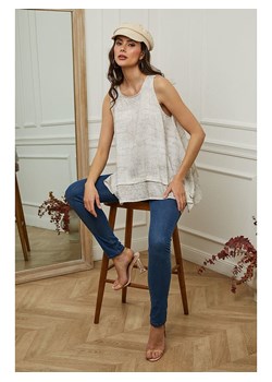 Plume Top &quot;Mylene&quot; w kolorze beżowym ze sklepu Limango Polska w kategorii Bluzki damskie - zdjęcie 183781841