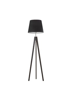 Czarna lampa stojąca do salonu ARUBA VELUR na drewnianej podstawie ze sklepu Lysne w kategorii Lampy podłogowe - zdjęcie 183783320