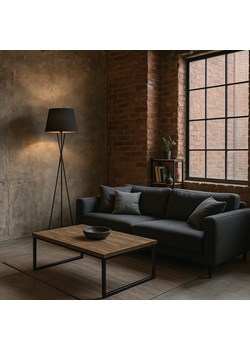 Czarna lampa stojąca w stylu loftowym TOKIO VELUR ze sklepu Lysne w kategorii Lampy podłogowe - zdjęcie 183783334