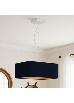 Elegancki żyrandol do salonu z abażurem ze złotym wnętrzem SANGRIA GOLD ze sklepu Lysne w kategorii Lampy wiszące - zdjęcie 183783423
