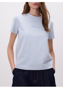 Reserved - T-shirt z haftem - jasnoniebieski ze sklepu Reserved w kategorii Bluzki damskie - zdjęcie 183783661