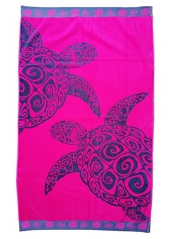 Le Comptoir de la Plage Ręcznik plażowy &quot;Turtle&quot; w kolorze różowym - 175 x 100 cm ze sklepu Limango Polska w kategorii Ręczniki - zdjęcie 183785450