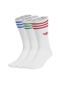 Zestaw 3 par wysokich skarpet unisex adidas High Crew JJ1984 Biały ze sklepu eobuwie.pl w kategorii Skarpetki męskie - zdjęcie 183786610
