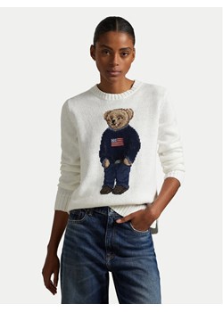 Polo Ralph Lauren Sweter 211978359001 Biały Relaxed Fit ze sklepu MODIVO w kategorii Swetry damskie - zdjęcie 183788401