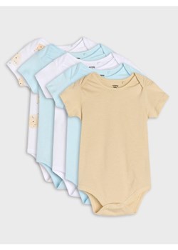 Sinsay - Body z motywem misia 5 pack - błękitny ze sklepu Sinsay w kategorii Odzież dla niemowląt - zdjęcie 183801714