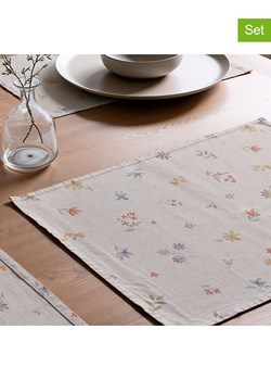 Mint Rugs Podkładki stołowe (2 szt.) &quot;Shayla&quot; w kolorze kremowo-zielonym - 50 x 40 cm ze sklepu Limango Polska w kategorii Podkładki na stół - zdjęcie 183803262