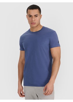 Męski t-shirt basic 4F 4FRSS25TTSHM3041 - niebieski ze sklepu Sportstylestory.com w kategorii T-shirty męskie - zdjęcie 183807131