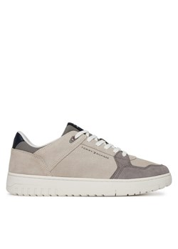 Sneakersy Tommy Hilfiger Basket Core Lite Suede FM0FM05519 Beżowy ze sklepu eobuwie.pl w kategorii Buty sportowe męskie - zdjęcie 183807382