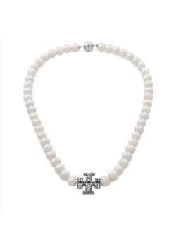 Naszyjnik Tory Burch Kira Pearl 164617 Biały ze sklepu eobuwie.pl w kategorii Naszyjniki - zdjęcie 183807383