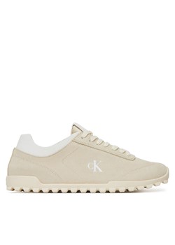 Sneakersy Calvin Klein Jeans Low Profile Runner Mg Sue YW0YW01898 Beżowy ze sklepu eobuwie.pl w kategorii Buty sportowe damskie - zdjęcie 183807420