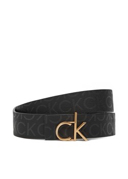 Pasek Damski Calvin Klein Ck Buckle Reversible Belt 30Mm Mono LV04F7038G Czarny ze sklepu eobuwie.pl w kategorii Paski damskie - zdjęcie 183807440