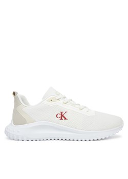 Sneakersy Calvin Klein Jeans Eva Runner Mix Mesh YM0YM01285 Biały ze sklepu eobuwie.pl w kategorii Buty sportowe męskie - zdjęcie 183807583