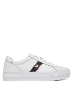 Sneakersy Tommy Hilfiger Vulc Webbing Sneaker FW0FW08903 Biały ze sklepu eobuwie.pl w kategorii Buty sportowe damskie - zdjęcie 183807611