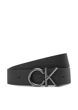Pasek Męski Calvin Klein Ck Hallmark Logo 35Mm Adj LV04D7035G Czarny ze sklepu eobuwie.pl w kategorii Paski męskie - zdjęcie 183807703