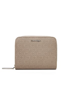 Mały Portfel Damski Calvin Klein Ck Must Aop Md Zip Around W Flap LV04F1037G Beżowy ze sklepu eobuwie.pl w kategorii Portfele damskie - zdjęcie 183807704