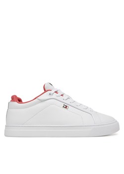 Sneakersy Tommy Hilfiger Sporty Sneaker FW0FW08899 Biały ze sklepu eobuwie.pl w kategorii Buty sportowe damskie - zdjęcie 183807752