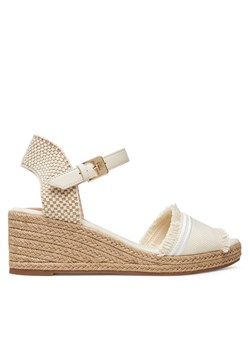 Espadryle Tommy Hilfiger Fringe Canvas Medium Wedge FW0FW08879 Beżowy ze sklepu eobuwie.pl w kategorii Espadryle damskie - zdjęcie 183807760