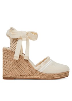 Espadryle Tommy Hilfiger Fringe Canvas High Wedge FW0FW08878 Écru ze sklepu eobuwie.pl w kategorii Espadryle damskie - zdjęcie 183807793