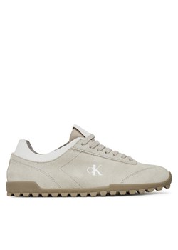 Sneakersy Calvin Klein Jeans Low Profile Runner Mg Sue YW0YW01898 Beżowy ze sklepu eobuwie.pl w kategorii Buty sportowe damskie - zdjęcie 183807831