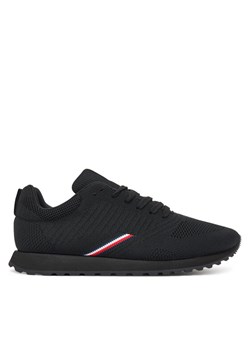 Sneakersy Tommy Hilfiger New Runner Eva Corpo Knit FM0FM05648 Czarny ze sklepu eobuwie.pl w kategorii Buty sportowe męskie - zdjęcie 183807933